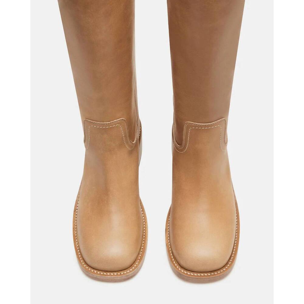 NEW STEVE MADDEN women's riggs wide calf boot in banana leather - Picture 4 of 8